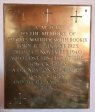 Michaelhouse -  Chapel - Plaques -  CM Booker 1940