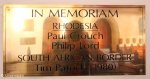Michaelhouse -  Chapel - Plaques - Paul Crouch - Philip Lord - Tim Patrick
