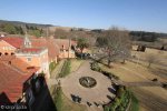 Michaelhouse - view from chapel tower  over buildings & main entrance (2)