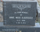 Creighton Cemetery grave Annie Alborough