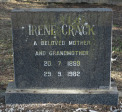 Creighton Cemetery grave Irene Crack