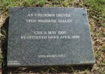 Dundee Cemetery - Grave - Military - Boer War - Unknown Driver died Wasbank Valley C 1900