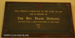 DURBAN St Thomas Musgrave Memorial  Rev Frank Dowling