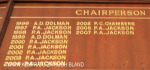 Durban Bowling Club Honours Boards   Chairpersons. (2)