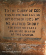Manning Road Methodist Church Plaque Alfred Short 1925