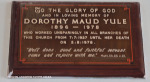 Windemere-Road-Presbyterian-church-plaque-Dorothy-Maud-Yule-1896-19787