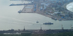 Durban Harbour mouth with Point Road in background (1)
