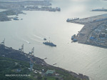 Durban Harbour mouth with corvette exiting (7)