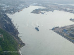 Durban Harbour mouth with corvette exiting (9)