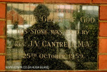 Durban Addington Methodist Church  Plaque Rev. Cantrell 1959