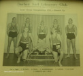 Durban Surf Lifesaving photographic memorabilia SA Champs 1955