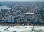 Durban main beaches and CBD in background (3)