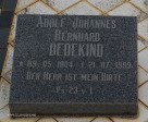 Elandheim Cemetery grave of  Adolf Dedekind