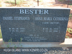 Geluksburg Cemetery Graves - Daniel and Anna Bester