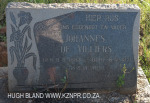 Geluksburg Cemetery Graves - Johannes De Villiers