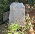 Geluksburg Cemetery Graves - unreadable sandstone