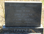 Wasbank - Manor House - De Jager - Graves - Anna Helena Goosen (nee De Jager)