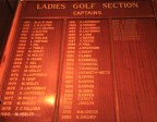 Greytown Golf Course -  Honours Boards - Ladies Golf Captains (2)