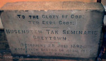 Greytown Museum - Durban Street - Hugenotem Tak Seminarie greytown - Foundation Stone 1892