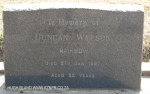 Himeville Cemetery - grave Duncan Watson