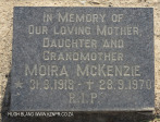 Himeville Cemetery - grave Moira McKenzie)