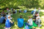 Ixopo Buddhist Retreat - Group lecture in gardens