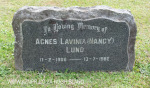 Karloof St Marks Church grave Agnes Lavinia Lund 1983