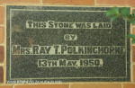 Kearsney College Chapel Mrs Ray Polkinghorn 1950 plaque