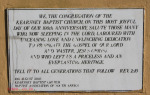 Kearsney Baptist church - Plaque - 100th Anniversary 2003