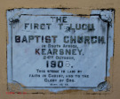 Kearsney Baptist church - Plaque - First Telugu Church - 1908 - 24 October