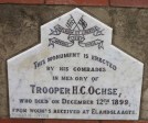 Ladysmith - Intombi Camp Cemetery - Grave - Trooper HC Ocshe - ILH - 1899 -