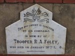 Ladysmith - Intombi Camp Cemetery - Grave - Trooper RA Foley - ILH 1900