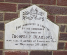 Ladysmith Garden of Remembrance Grave  Trooper F Dearlove  ILH 1900