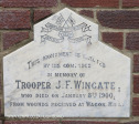 Ladysmith Garden of Remembrance Grave Trooper JF Wingate ILH 1900) at Wagon Hill
