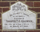 Ladysmith Garden of Remembrance Grave Trooper TC Chadwick ILH 1900