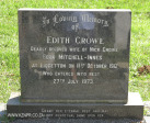 Lidgetton St Mathews Church Cemetery Grave Edith Crowe