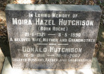 Lidgetton St Mathews Church Cemetery Grave  Moira & Donald Hutchinson