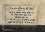 Lidgetton St Mathews Church Plaque