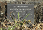 Lions Bush Farm Cemetery grave Archibald Campbell McKenzie and Helen Mary McKenzie