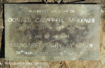 Lions Bush Farm Cemetery grave Donald Campbell McKenzie 1935 and Margaret Mary McKenzie 1959