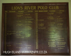 Lions River Polo Club Honours Board
