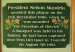 Midmar Fern Hill Hotel Nelson Mandela visit 1996 Freedom of Howick (3)