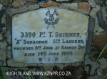 Besters - Pvt Skinner and infant child grave - No 3390 - A Squadron 5th Lancers - died 14 June 1900 - 28.26.29 S 29.39.45 E (3)