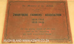 Swartberg Farmers Association Memorial Plaque