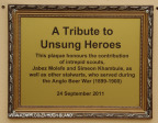 Ladysmith Murchison Str. - Town Hall - Siege museum - Tribute to unsung heroes