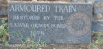 Ladysmith - Settlers Road  - Toll House Armoured train restoration plaque