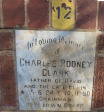 Mtunzini Cemetery - Grave - Plaque Charles Rodney Clark - Chairman 1st Town Board -1980
