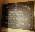Nottingham Road Farmers Hall plaque sale arena 1982