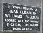 Nottingham Road St Johns grave Jean Williams-Freeman