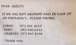 Botha House - Contact Numbers - Hoteliers